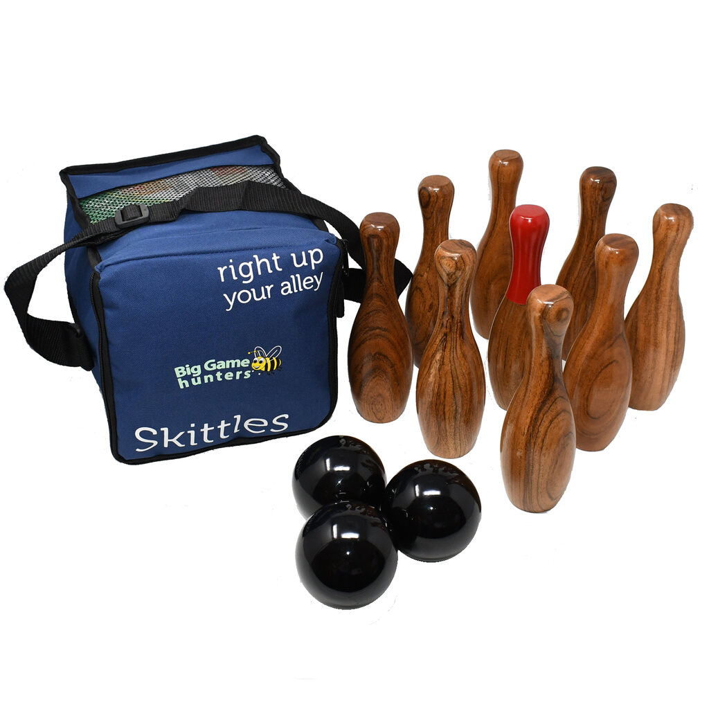 Garden Skittles Set | 9 Skittles & 3 Balls in Canvas Bag