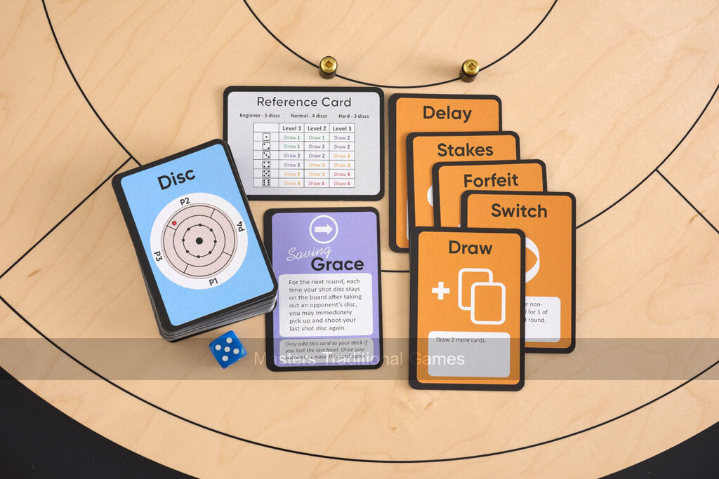 thumbnail interactive-video image 1 of Buy GAELAND Crokinole And Checkers Tournaent Size Crokinole Board Crokinole Kit Includes 24 1 of 13