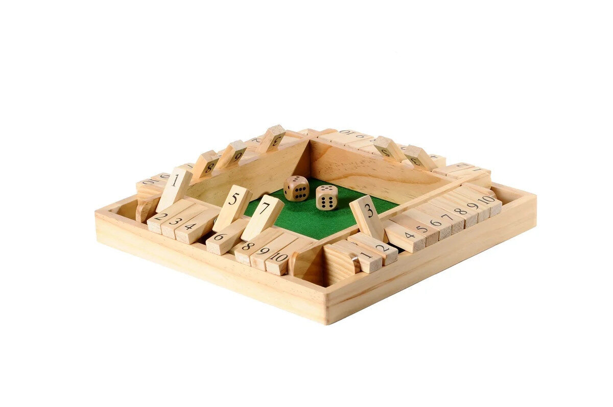 Longfield Games 4 Player Shut The Box - Masters Traditional Games Longfield Games 4 Player Shut The Box