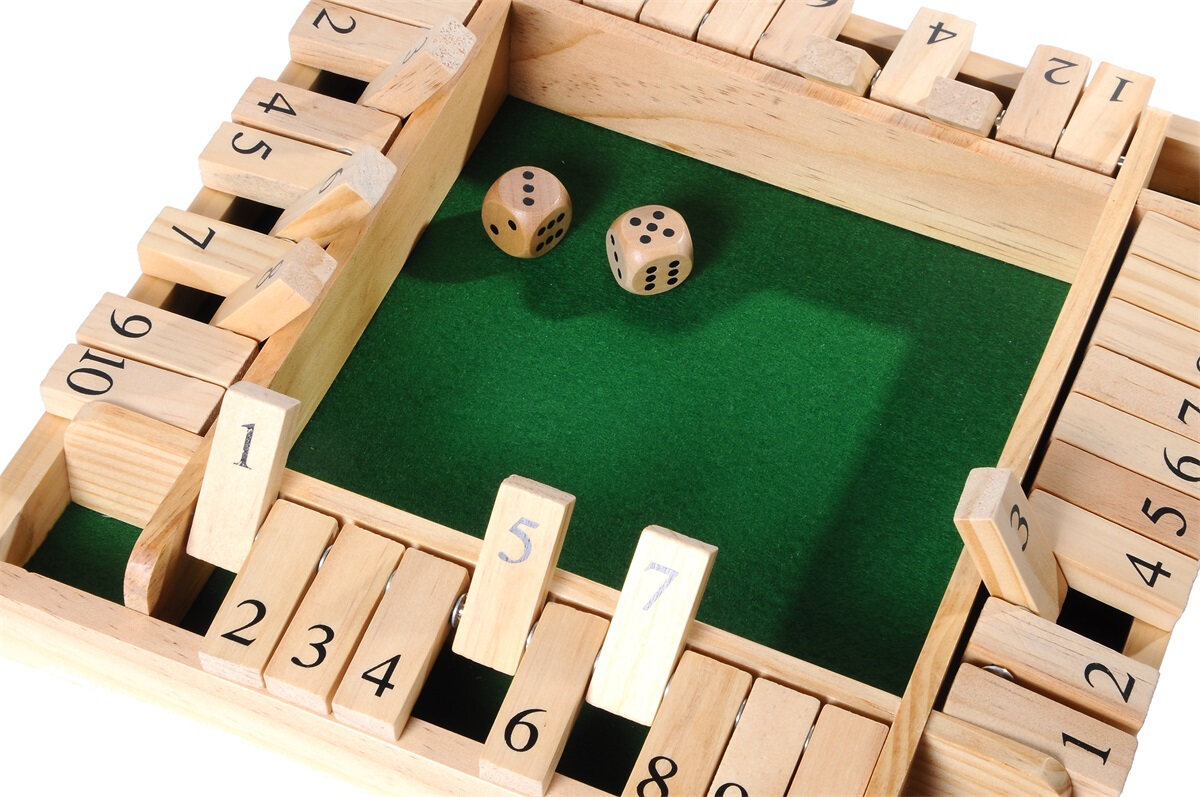 Longfield Games 4 Player Shut The Box - Masters Traditional Games Longfield Games 4 Player Shut The Box