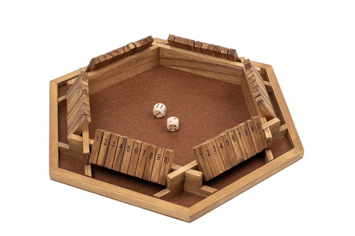 6 Player Shut the Box - 10 numbers - Masters Traditional Games 6 Player Shut the Box - 10 numbers