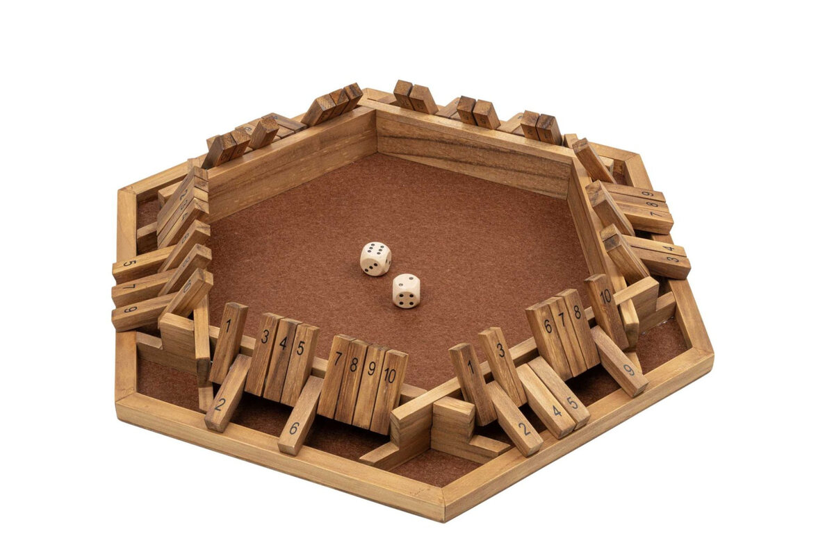 6 Player Shut the Box - 10 numbers - Masters Traditional Games 6 Player Shut the Box - 10 numbers