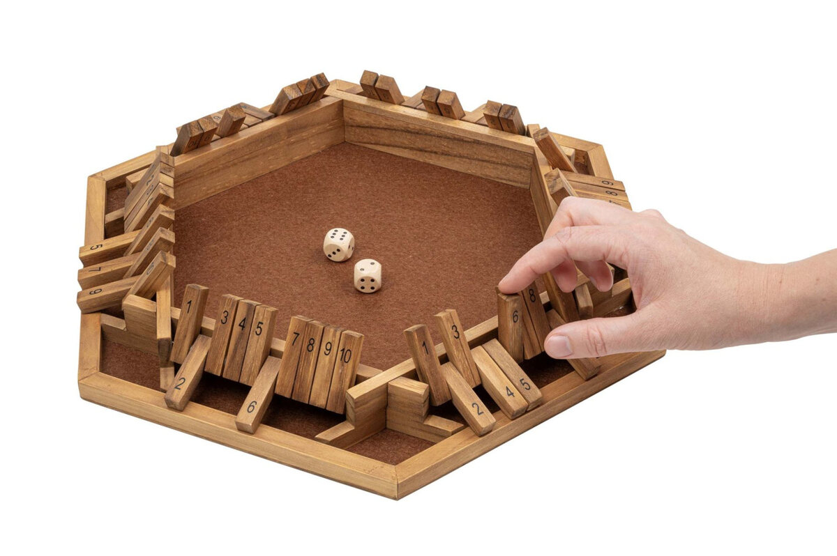 6 Player Shut the Box - 10 numbers - Masters Traditional Games 6 Player Shut the Box - 10 numbers