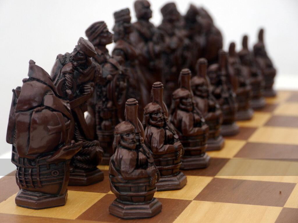 Christopher Columbus Ornamental Chess Set by Berkeley Chess (Board not included) - Masters Traditional Games Christopher Columbus Ornamental Chess Set by Berkeley Chess (Board not included)