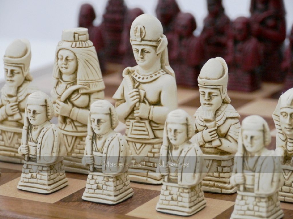 Ancient Egypt Chess Set by Berkeley Chess (Board not included) - Masters Traditional Games Ancient Egypt Chess Set by Berkeley Chess (Board not included)