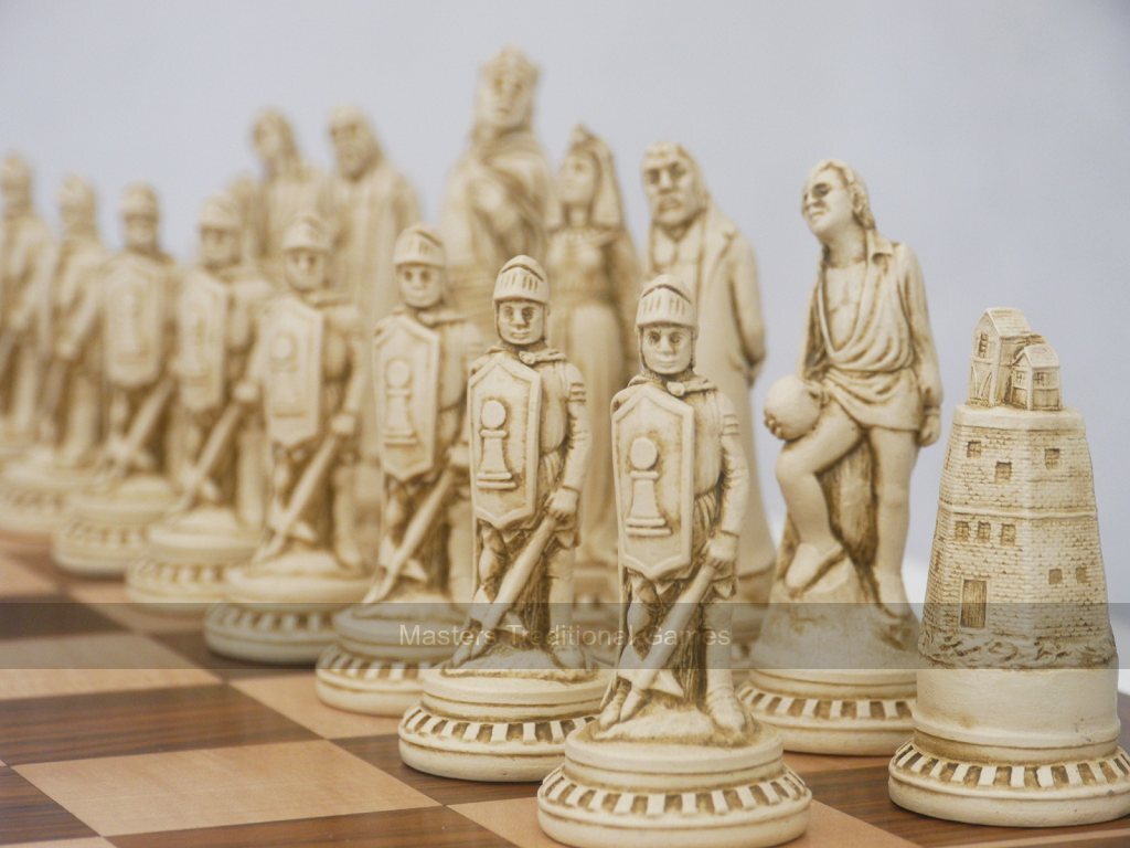 Berkeley Shakespeare Ornamental Chess Set (Board not included) - Masters Traditional Games Berkeley Shakespeare Ornamental Chess Set (Board not included)