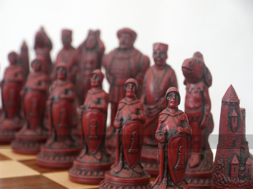 Berkeley Shakespeare Ornamental Chess Set (Board not included) - Masters Traditional Games Berkeley Shakespeare Ornamental Chess Set (Board not included)