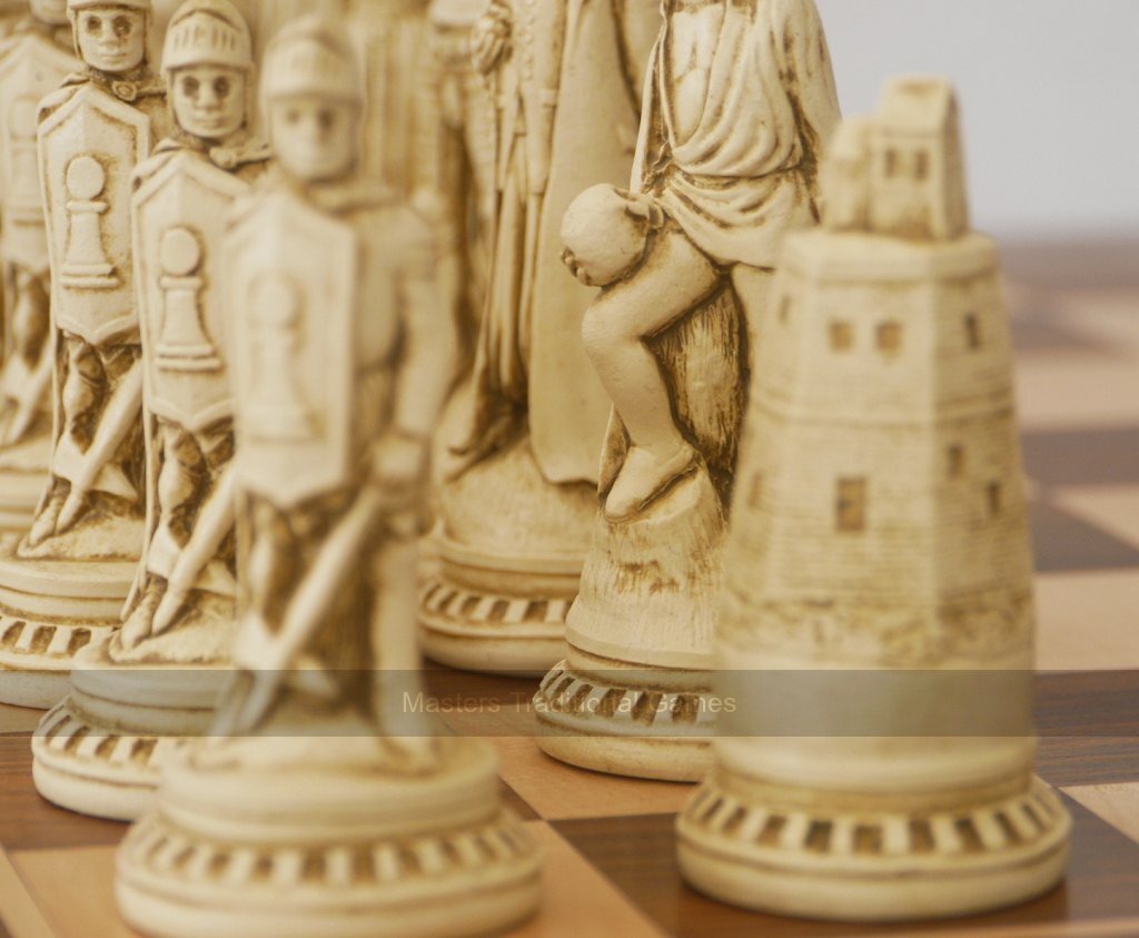 Berkeley Shakespeare Ornamental Chess Set (Board not included) - Masters Traditional Games Berkeley Shakespeare Ornamental Chess Set (Board not included)