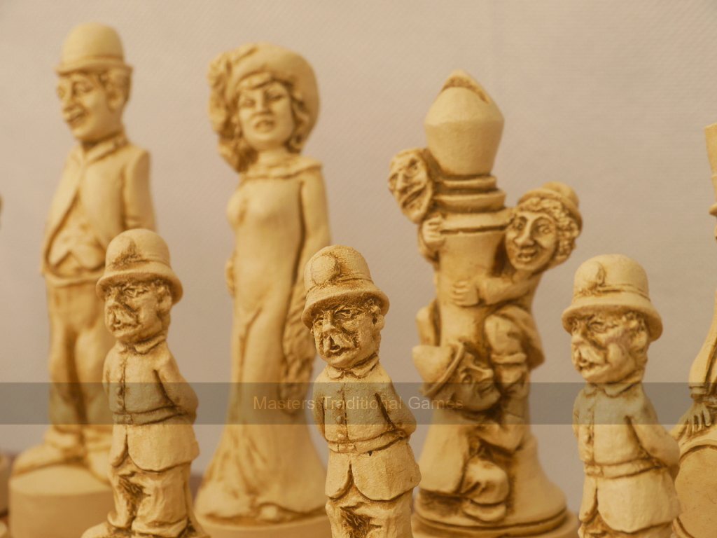 Classic Movie / Film Stars Ornamental Chess Set by Berkeley Chess (Board not included) - Masters Traditional Games Classic Movie / Film Stars Ornamental Chess Set by Berkeley Chess (Board not included)