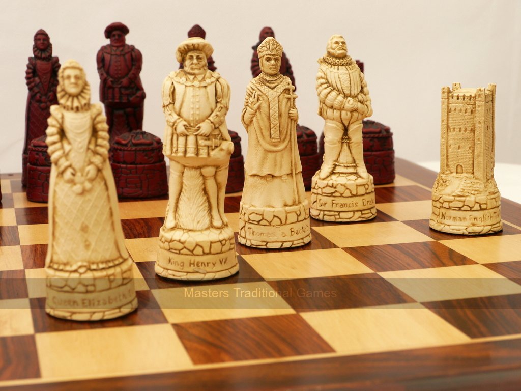 Berkeley Chess English History Ornamental Chess Set (Board not included) - Masters Traditional Games Berkeley Chess English History Ornamental Chess Set (Board not included)