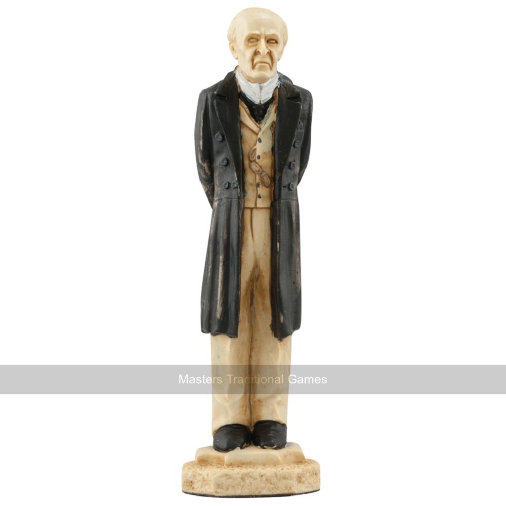 SAC Sherlock Holmes Chess Set, Hand-Painted (without board) - Masters Traditional Games SAC Sherlock Holmes Chess Set, Hand-Painted (without board)