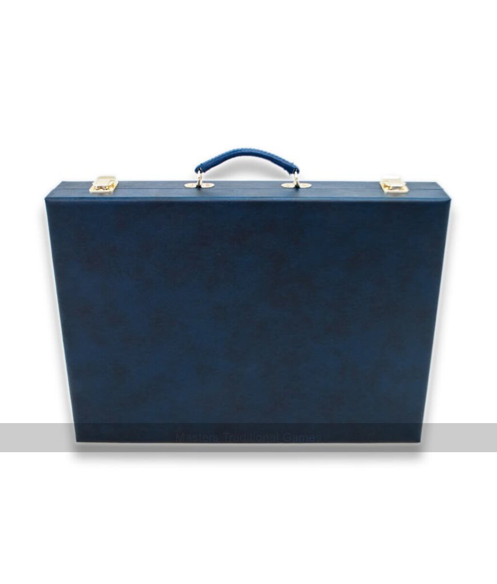 Crisloid Classic Blue 21-inch Tournament Attaché Backgammon Set - Masters Traditional Games Crisloid Classic Blue 21-inch Tournament Attaché Backgammon Set