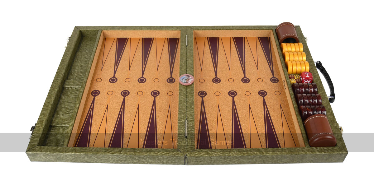 Crisloid Legacy Hops Tournament 21-inch Attaché Backgammon Set - Masters Traditional Games shop Crisloid Legacy Hops Tournament 21-inch Attaché Backgammon Set