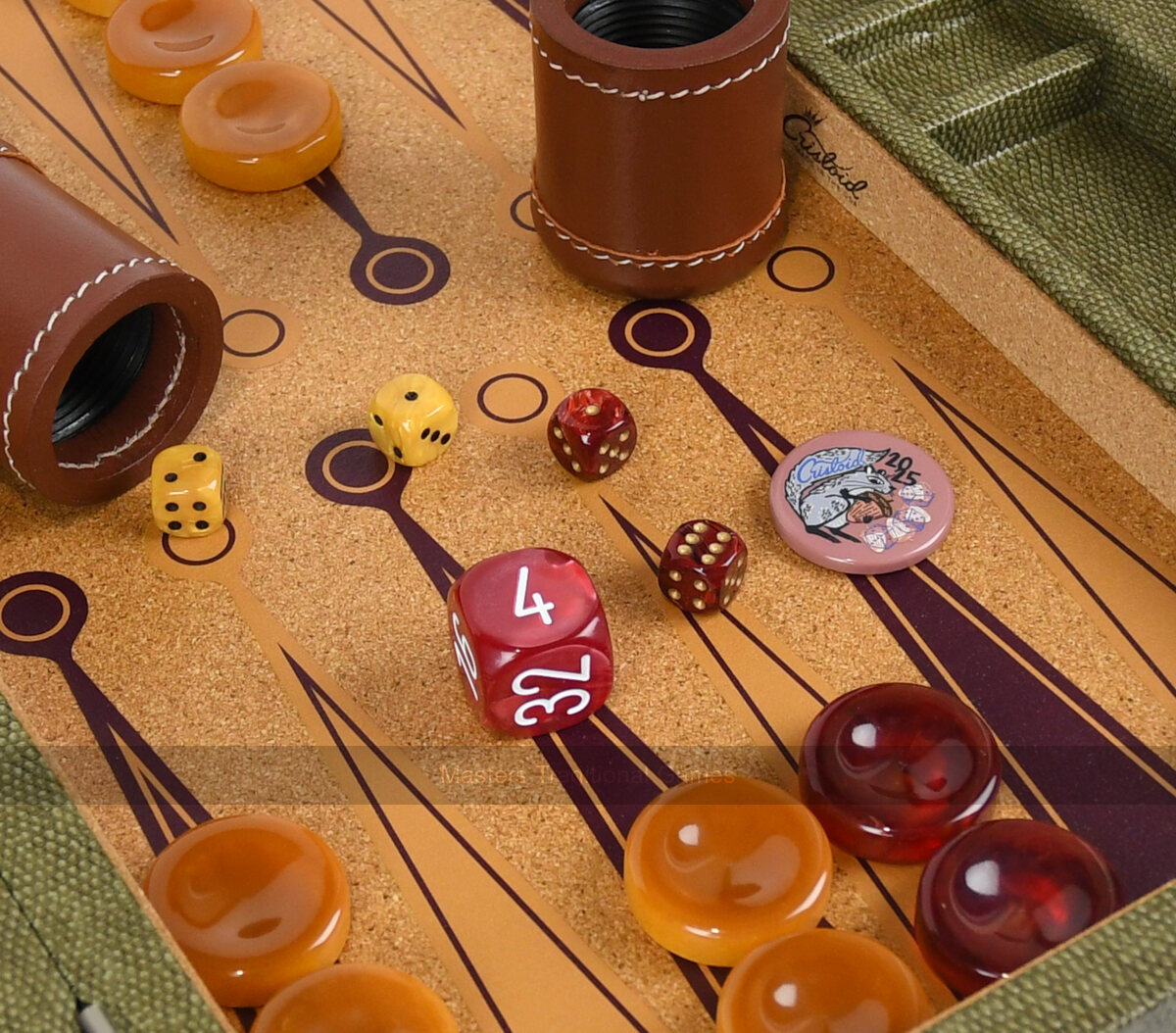Crisloid Legacy Hops Tournament 21-inch Attaché Backgammon Set - Masters Traditional Games shop Crisloid Legacy Hops Tournament 21-inch Attaché Backgammon Set