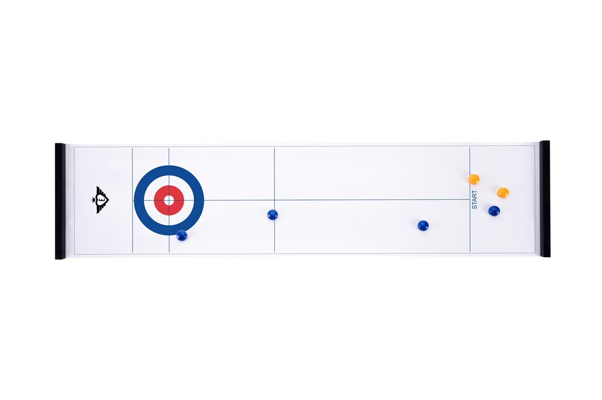 3-in-1 Curling, Table Shuffleboard and Bowling Game - 120cm - Masters Traditional Games 3-in-1 Curling, Table Shuffleboard and Bowling Game - 120cm