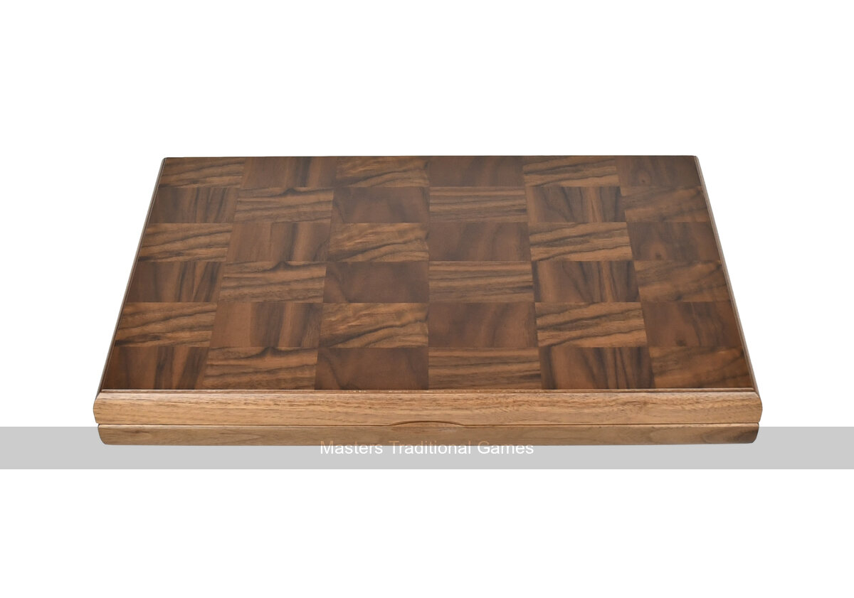 Dal Negro London Walnut 19-inch Backgammon Set - Masters Traditional Games Dal Negro London Walnut 19-inch Backgammon Set
