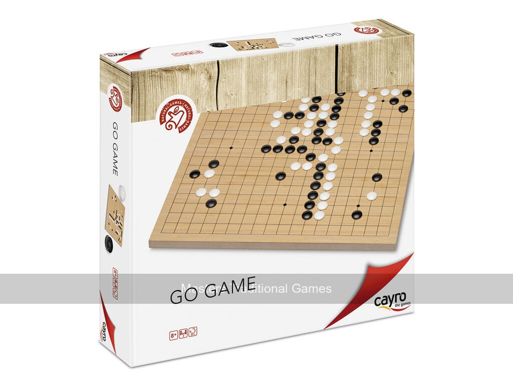 Go Set by Cayro - Wooden Board, Plastic Stones & Plastic Bowls - Masters Traditional Games Go Set by Cayro - Wooden Board, Plastic Stones & Plastic Bowls