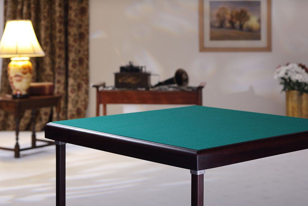 Masters Cerberus Bridge Table - Mahogany Finish with Green Baize - Masters Traditional Games Masters Cerberus Bridge Table - Mahogany Finish with Green Baize