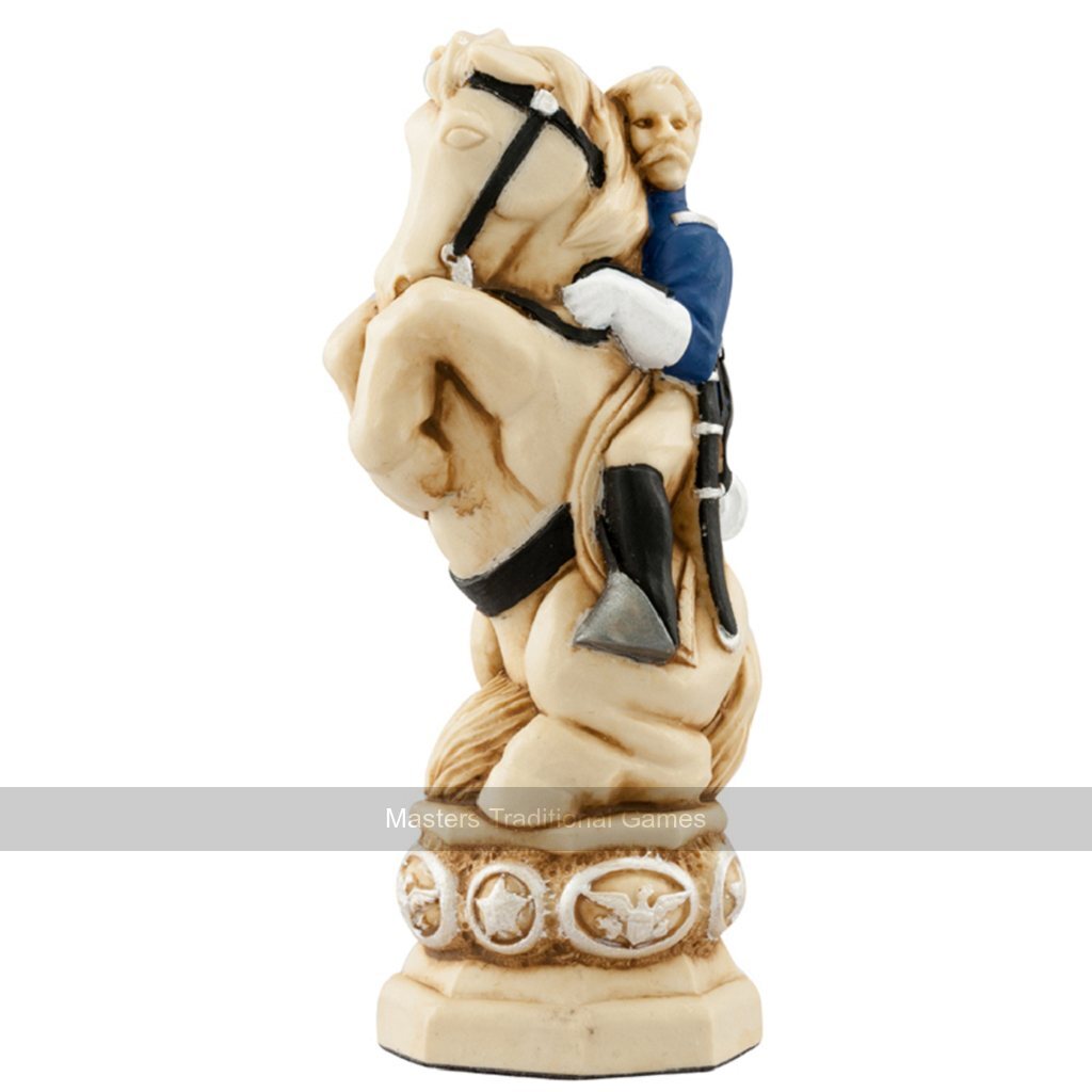 SAC American Civil War Chess Set, Hand-Painted (without board) - Masters Traditional Games SAC American Civil War Chess Set, Hand-Painted (without board)