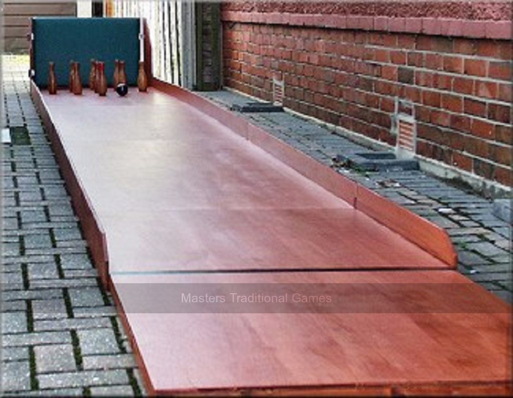 Leisure Portable Skittle Alley 30ft x 3ft - no return gulley - Masters Traditional Games Leisure Portable Skittle Alley 30ft x 3ft - no return gulley