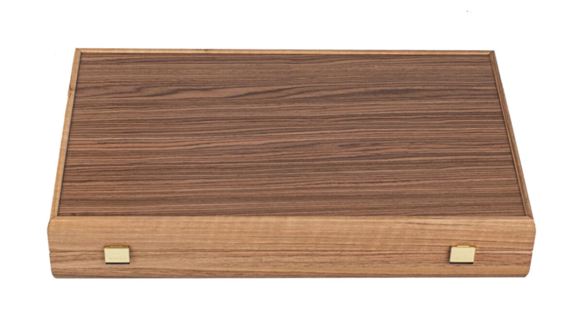 Manopoulos Premium Walnut with Red Oak 19-inch Wooden Backgammon Set - Masters Traditional Games Manopoulos Premium Walnut with Red Oak 19-inch Wooden Backgammon Set