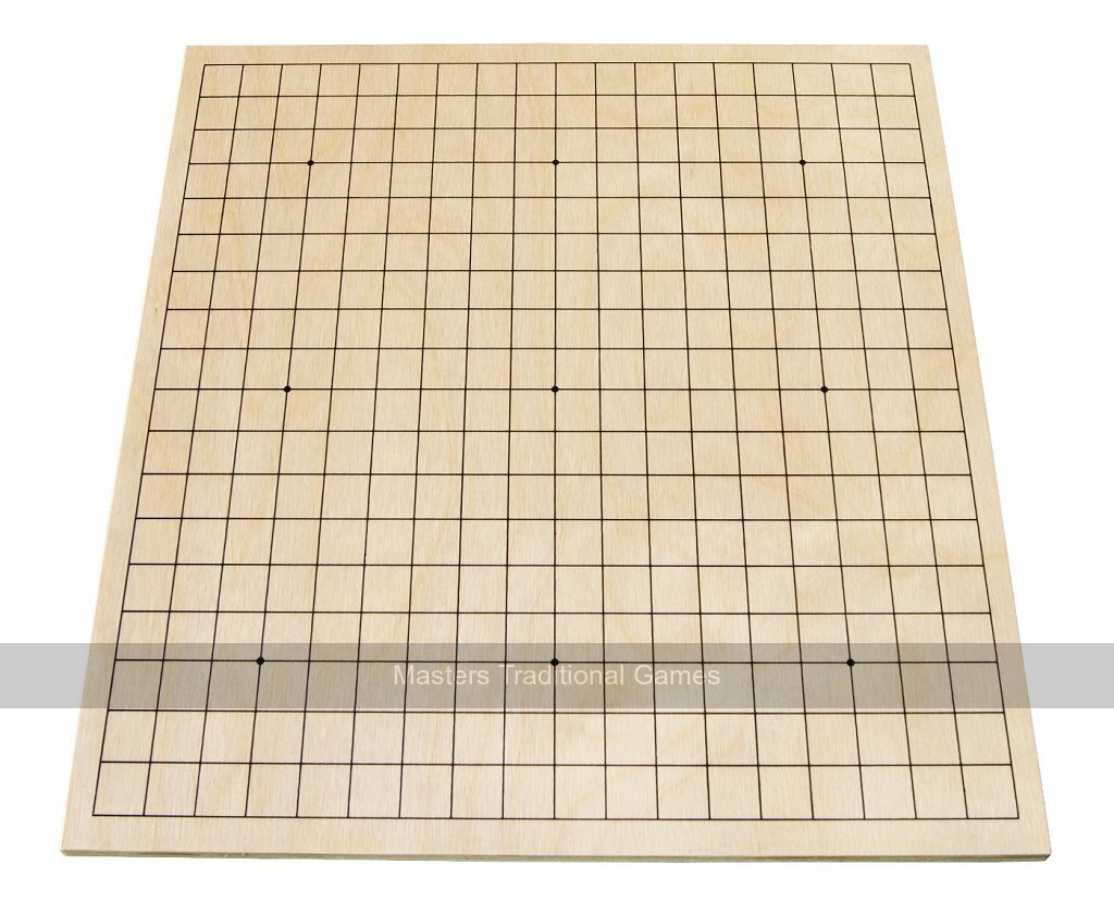 Go Masters - Starter Go Set - Wooden Board (19x19 & 13x13) - Masters Traditional Games Go Masters - Starter Go Set - Wooden Board (19x19 & 13x13)