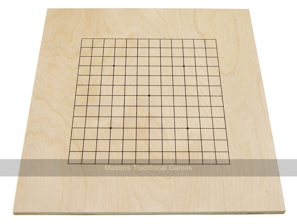 Go Masters - Starter Go Set - Wooden Board (19x19 & 13x13) - Masters Traditional Games Go Masters - Starter Go Set - Wooden Board (19x19 & 13x13)