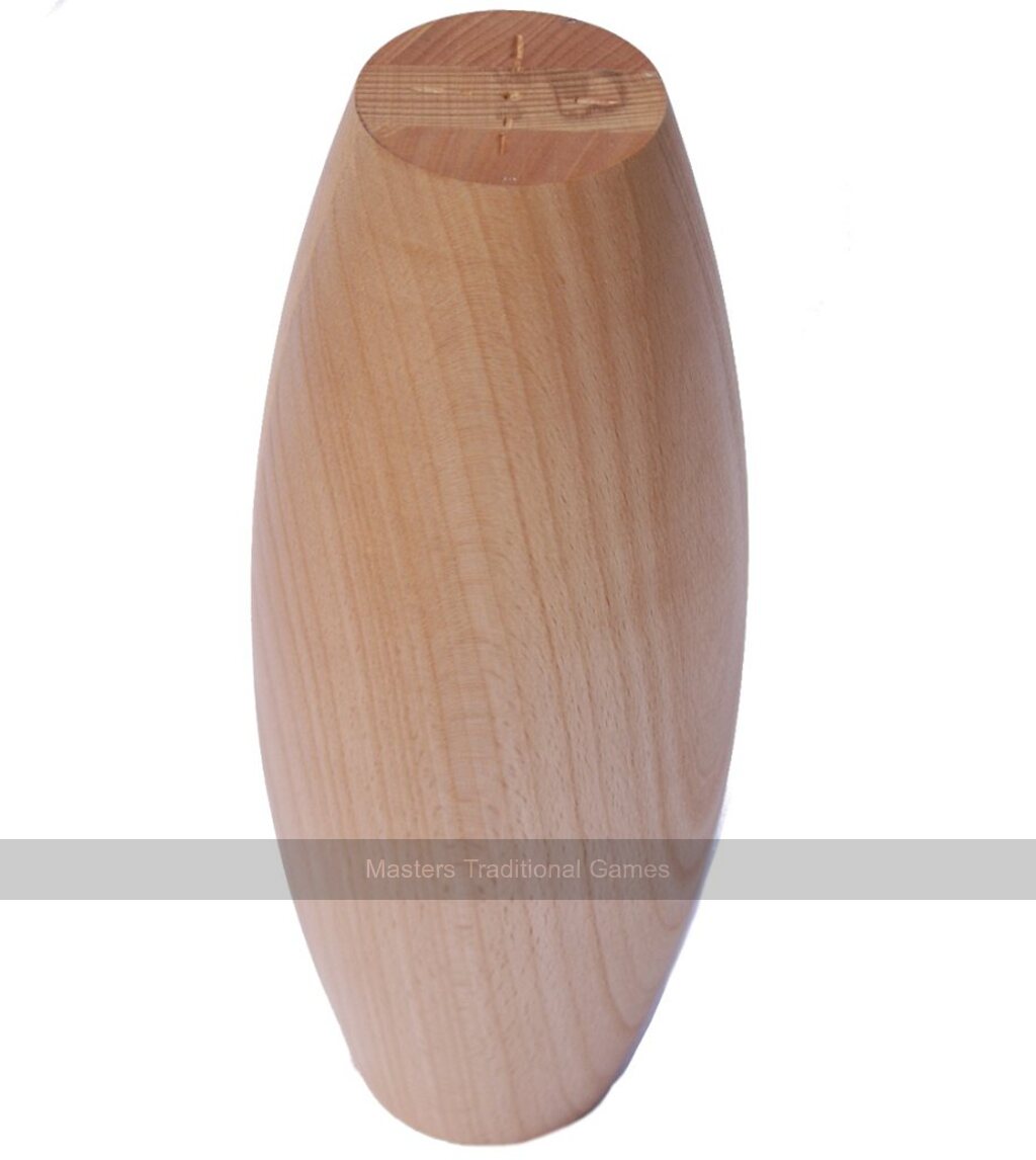 Set of 9 x 4 inch Solid Beech Gloucester Style Skittle Pins - Masters Traditional Games Set of 9 x 4 inch Solid Beech Gloucester Style Skittle Pins