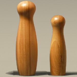 Set of 9 Welsh Glamorgan style laminated rubberwood pins - 8 inch