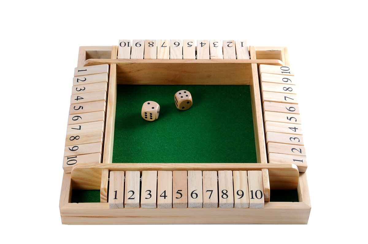 Longfield Games 4 Player Shut The Box - Masters Traditional Games Longfield Games 4 Player Shut The Box