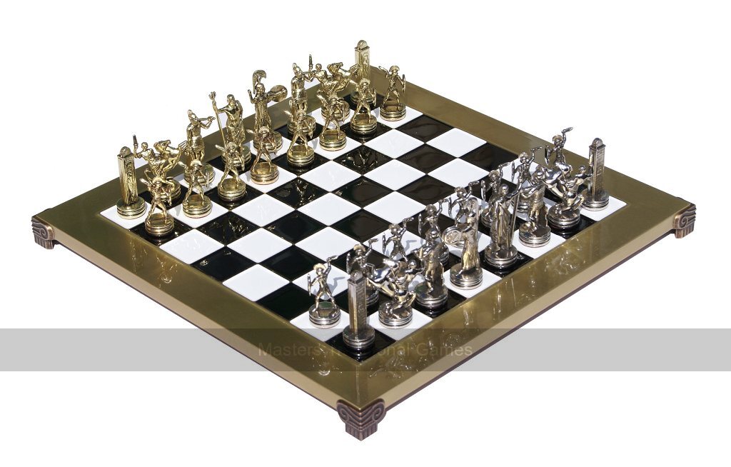 Manopoulos Greek Mythology Chess Set - Masters Traditional Games Manopoulos Greek Mythology Chess Set