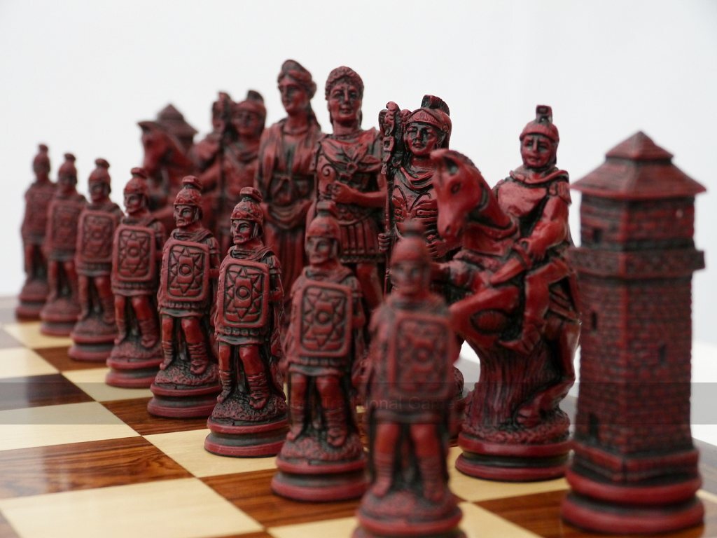 Berkeley Chess Ancient Rome Ornamental Chess Set (Board not included) - Masters Traditional Games Berkeley Chess Ancient Rome Ornamental Chess Set (Board not included)