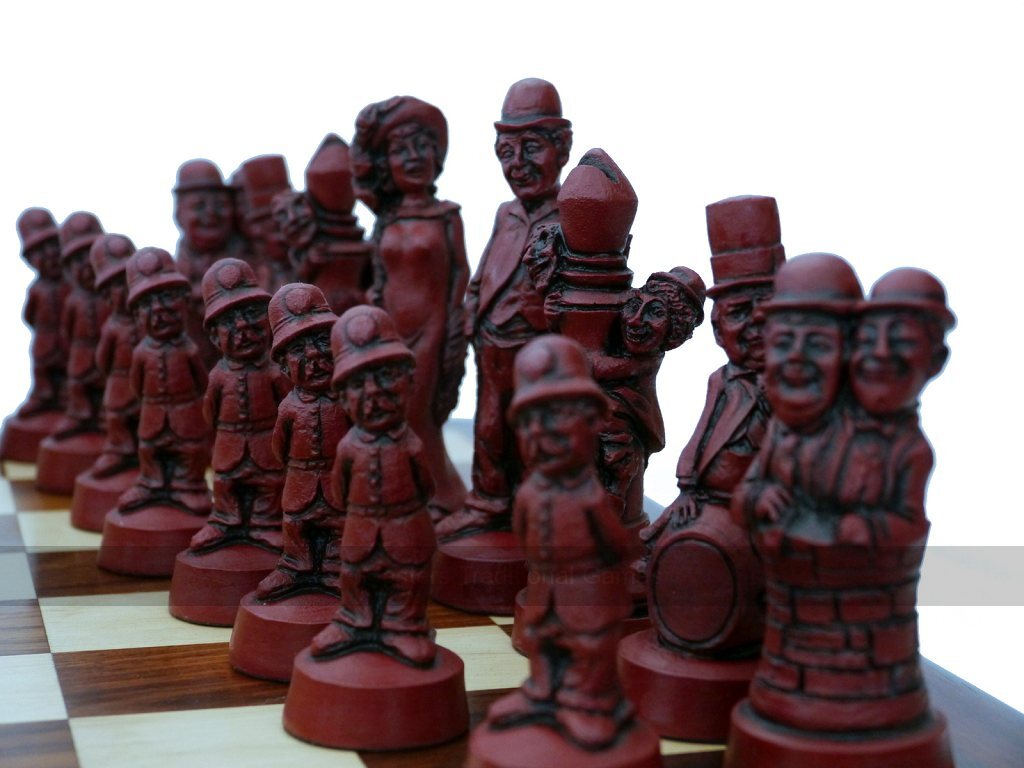 Classic Movie / Film Stars Ornamental Chess Set by Berkeley Chess (Board not included) - Masters Traditional Games Classic Movie / Film Stars Ornamental Chess Set by Berkeley Chess (Board not included)