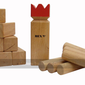 Bex Kubb Pro Red King - Rubberwood - Masters Traditional Games shop Bex Kubb Pro Red King - Rubberwood