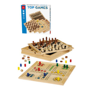 Dal Negro 5-in-1 Wooden Games Compendium - 36cm