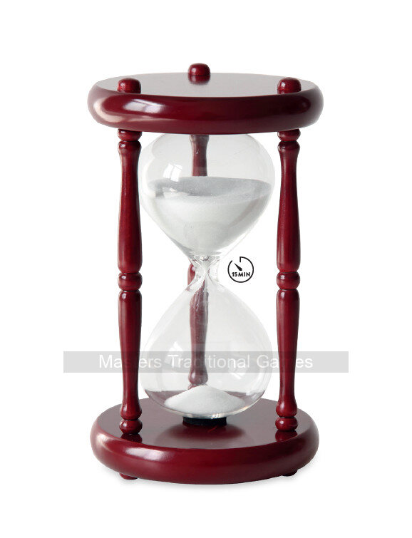 Dal Negro Wooden Chess Hourglass - 15 Minute - Masters Traditional Games Dal Negro Wooden Chess Hourglass - 15 Minute