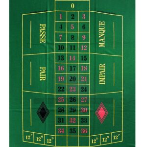 Dal Negro Roulette Mat (60 x 100 cm, single 0, European style)