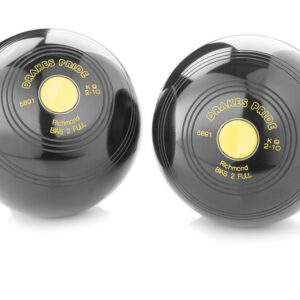 Drakes Pride Richmond Crown Green Bowls - Black (pair, no grip)