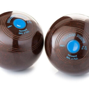 Drakes Pride Richmond Crown Green Bowls - Brown - 2lb 14oz - Mount Colour - Purple