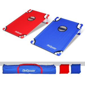 GoSports Portable Tailgate Sized PVC-Framed Cornhole Set - Red & Blue - Masters Traditional Games shop GoSports Portable Tailgate Sized PVC-Framed Cornhole Set - Red & Blue