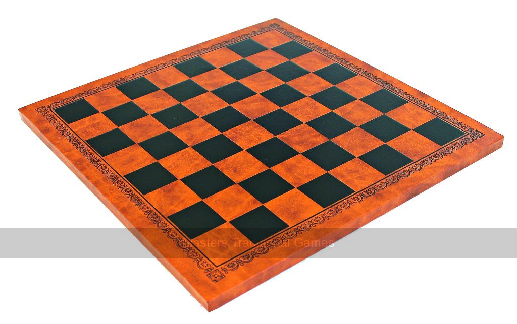 Italfama Leatherette Chess Board - 33cm - Masters Traditional Games Italfama Leatherette Chess Board - 33cm
