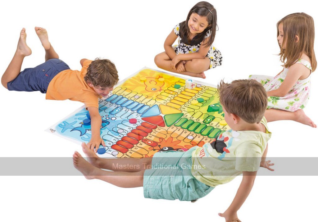 Giant Ludo Game with Large 1 Metre Floor Mat - Masters Traditional Games Giant Ludo Game with Large 1 Metre Floor Mat