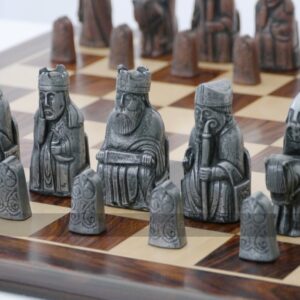 Berkeley Chess Isle of Lewis Chess Set - Steel & Copper finish - Masters Traditional Games shop Berkeley Chess Isle of Lewis Chess Set - Steel & Copper finish