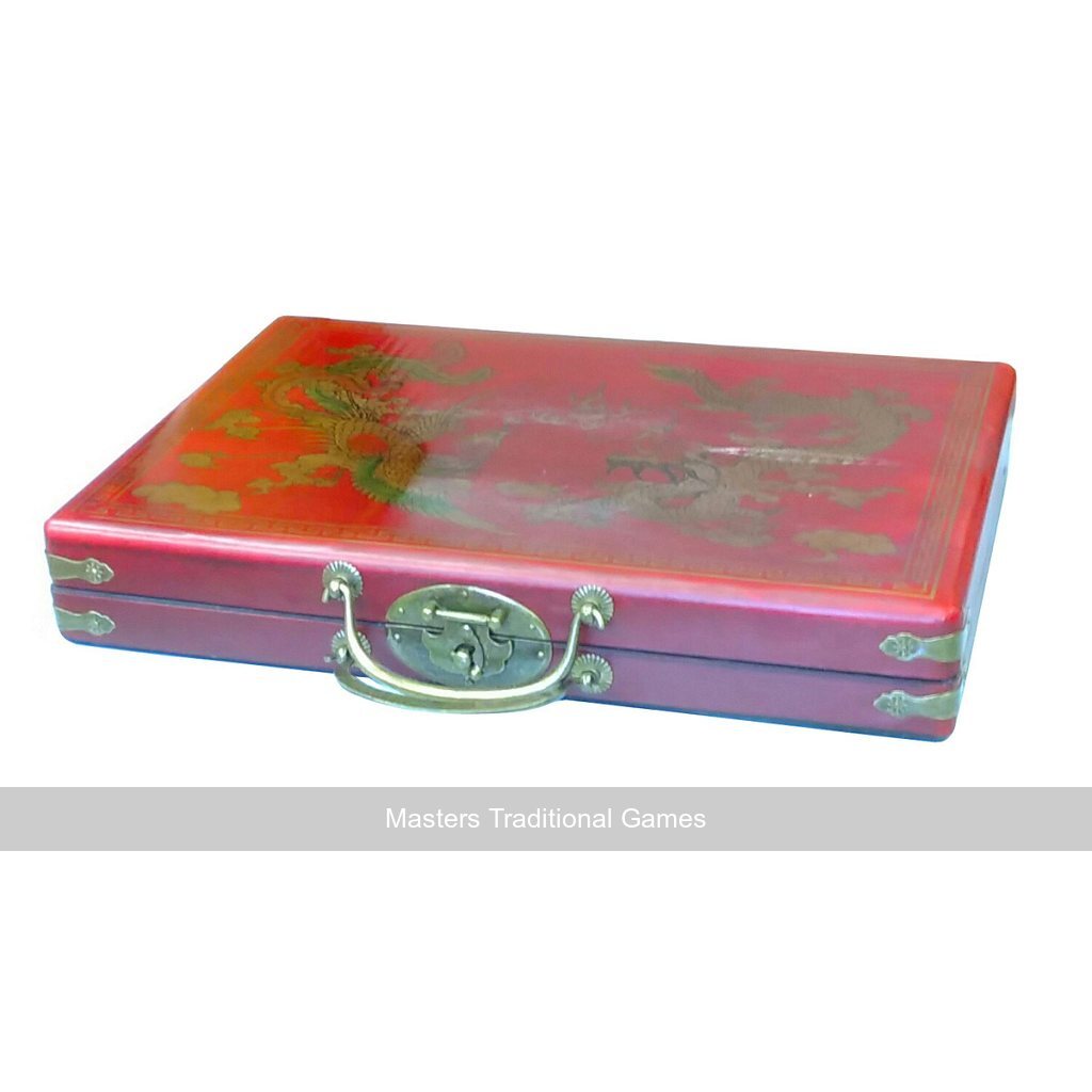 Mah Jong (Mahjong) Set in Leatherette Case - Masters Traditional Games Mah Jong (Mahjong) Set in Leatherette Case