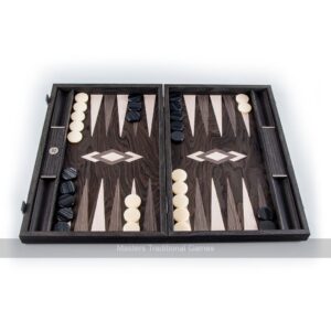 Manopoulos Luxury Ebony Burl 19-inch Backgammon Set