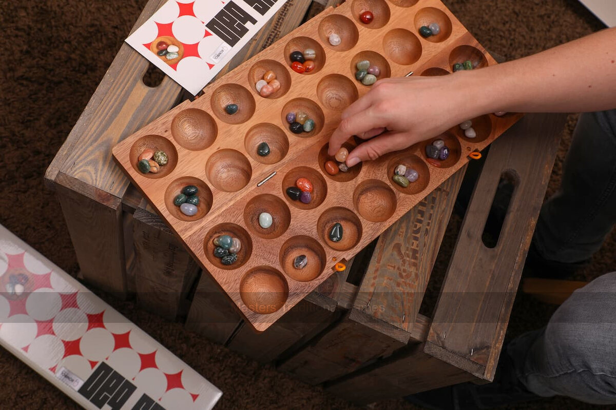 Rombol Wooden Hus Bao Game - Masters Traditional Games shop Rombol Wooden Hus Bao Game