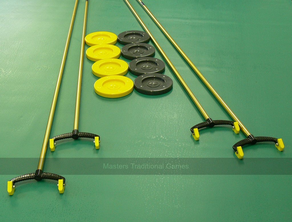 Deck Shuffleboard Accessories - 4 Cues, 8 discs - Masters Traditional Games shop Deck Shuffleboard Accessories - 4 Cues, 8 discs