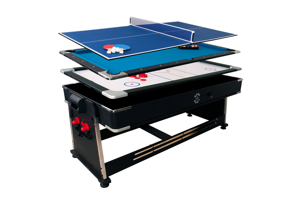 Sure Shot 7ft 4-in-1 Multi Games Table - Masters Traditional Games Sure Shot 7ft 4-in-1 Multi Games Table