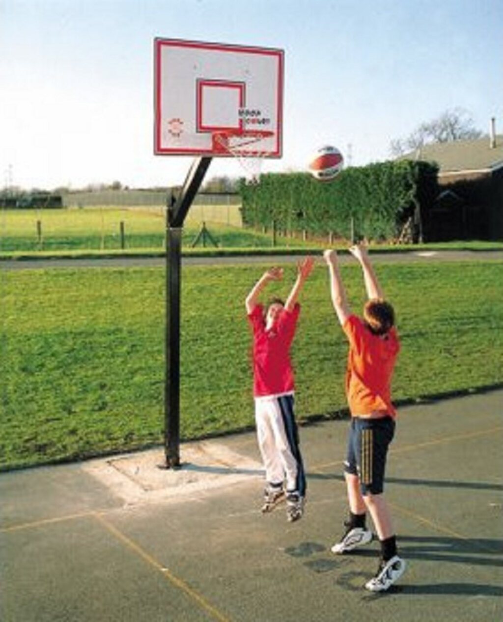 Sure Shot Euro Court System - In-ground Basketball Unit - Masters Traditional Games Sure Shot Euro Court System - In-ground Basketball Unit