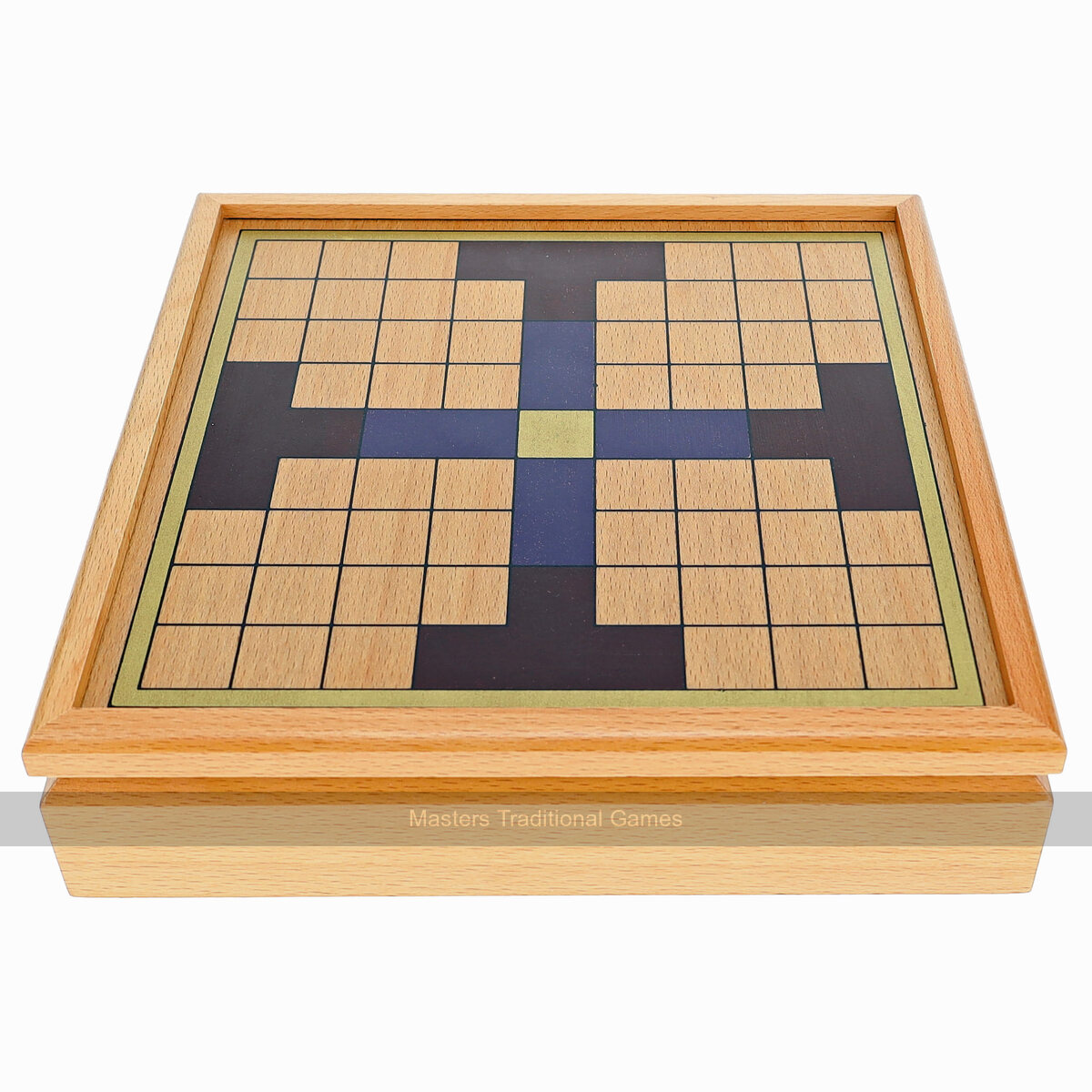 Tablut, Viking Tafl Game with Wooden Cabinet Board & Painted Pieces - Masters Traditional Games Tablut, Viking Tafl Game with Wooden Cabinet Board & Painted Pieces